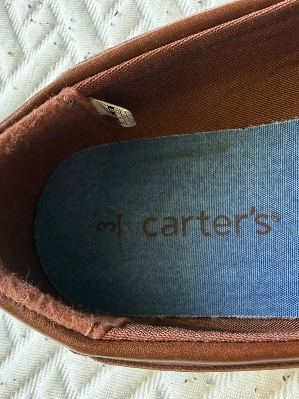 Carter's Brown Slip-On Loafer with Blue Insole